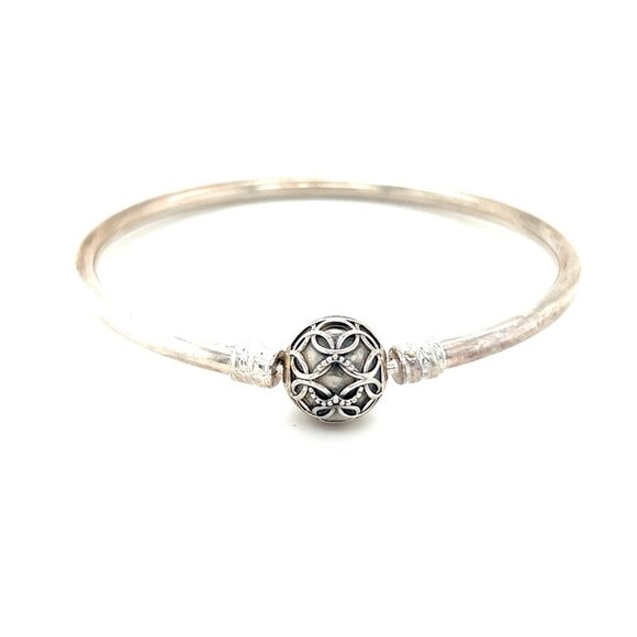 Pandora Interlink with Heart Clasp Bangle - Picture 1 of 4